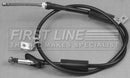 First Line Brake Cable- RH Rear - FKB2820 fits MG ZS 01- ch.4D633174- (Drum)