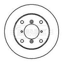 Borg & Beck Brake Disc Pair  - BBD5025 fits Suzuki Alto 1.0i 97-03