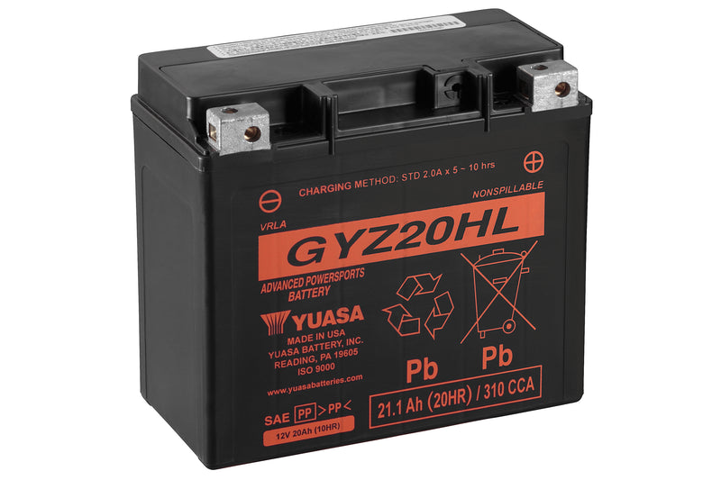 GYZ20HL (WC) 12V Yuasa High Performance MF VRLA Battery (5470977720473)