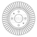 Borg & Beck Brake Disc Pair  - BBD4552 fits Mitsubishi Galant 00-