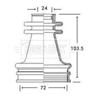 Borg & Beck Cv Joint Boot Kit  - BCB2638 fits Renault - Inner