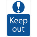 Keep Out' Mandatory Sign, 400 x 600mm