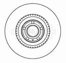 Borg & Beck Brake Disc Single  - BBD5806S fits Audi A4 quattro 3.0/3.2 04-