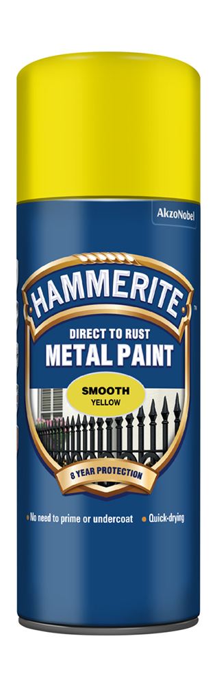 Hammerite Smooth Yellow Paint - 400ml