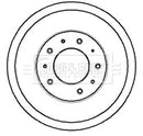 Borg & Beck Brake Drum (Single) -BBR7032