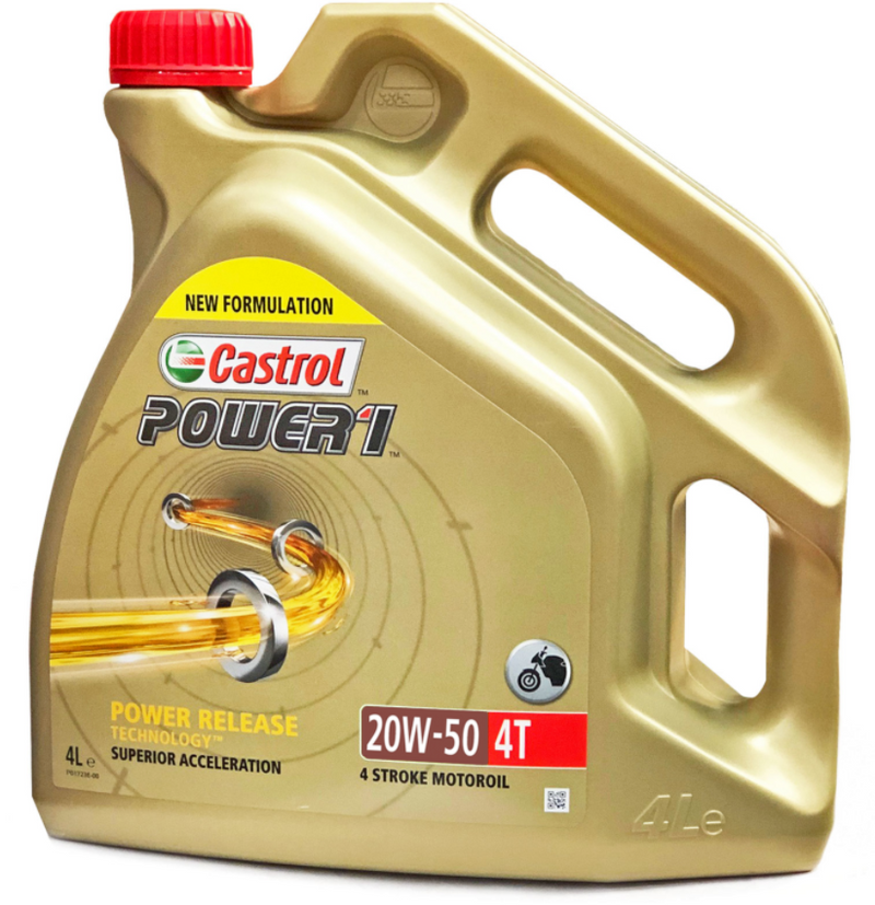 Castrol Power1 4T 20W50 Mineral 4 Stroke Motorcycle Engine Oil 4 Litre 4L