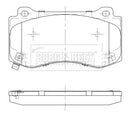 Borg & Beck Front Brake Pad Set - BBP2474 fits Chrysler 300C 6.1 V8 04/06-