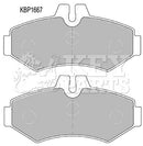 Key Parts Brake Pad Set - KBP1667 fits Mercedes Sprinter 1998-