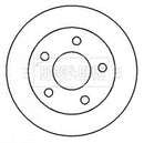 Borg & Beck Brake Disc Pair  - BBD4304 fits Nissan Primera (P12) 02-