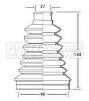 First Line Cv Joint Boot Kit  - FCB2228 fits Renault - Outer