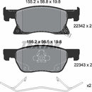 Textar Brake Pad Set - 2234201