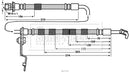 Borg & Beck Brake Hose  - BBH7636 fits Mazda 6 GH 1.8,2.0,2.2,2.5