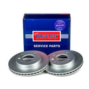 Borg & Beck Brake Disc Pair  - BBD4025 fits Ford Escort,Fiesta,Puma 97-