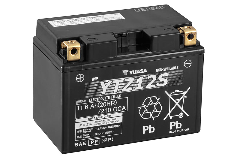 YTZ12S (WC) 12V Yuasa High Performance MF VRLA Battery (5470980276377)