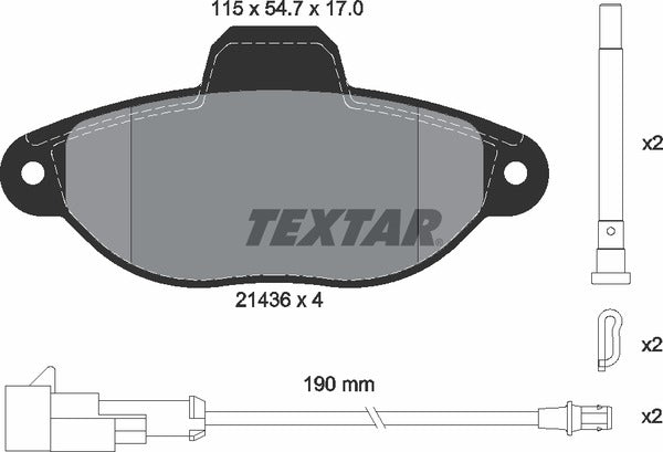 Textar Brake Pad Set - 2143609