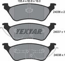 Chrysler Dodge, Brake Pad Set - Textar 24036012419201