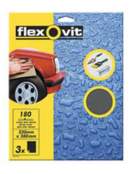 Flexovit 66254471693 FLEXOVIT Wet & Dry 180g Pack Of 25