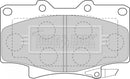 Borg & Beck Brake Pad Set - BBP1442 fits Toyota L'cruiser(J80,90)90-03