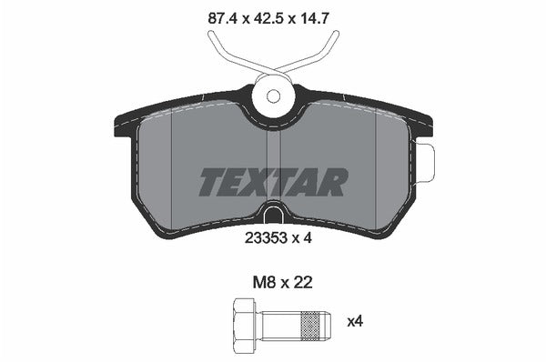 Ford, Brake Pad Set - Textar 2335301