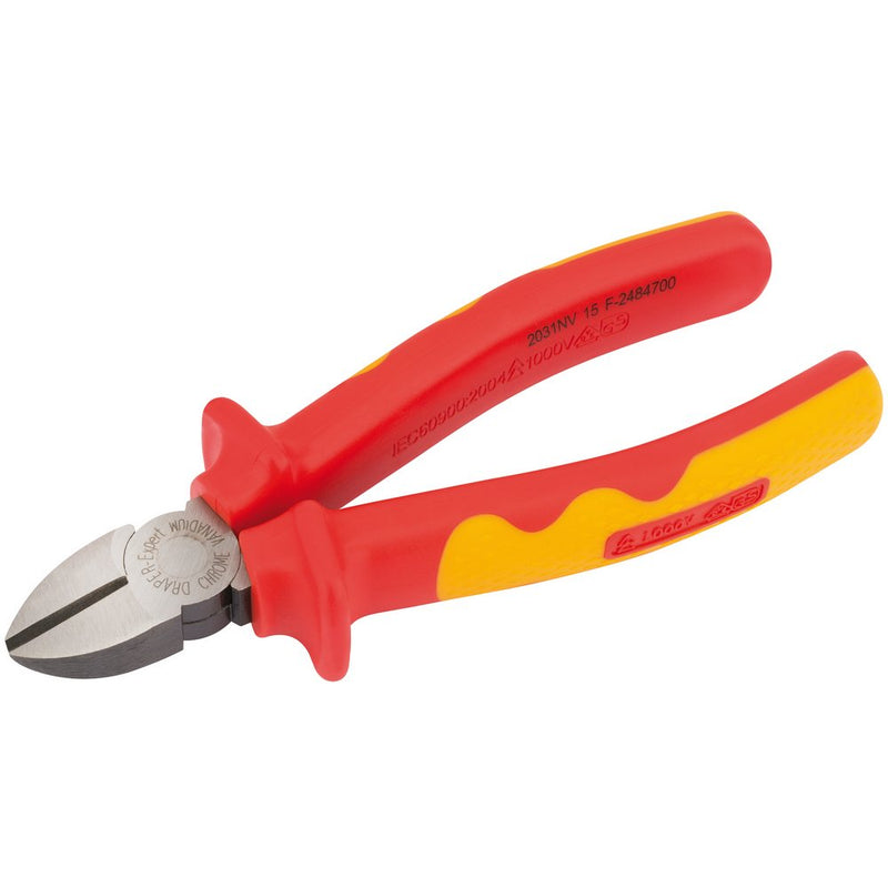 VDE Approved Fully Insulated Diagonal Side Cutters, 160mm