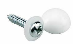 Brand New White Dome Number Plate Screws Pack of 100