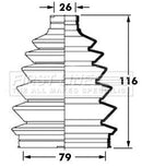 First Line Cv Joint Boot Kit  - FCB6008 fits Mazda 6 - LH