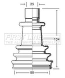First Line Cv Joint Boot Kit  - FCB2115 fits Renault Master, Trafic - Outer