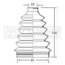 First Line Cv Joint Boot Kit  - FCB2322 fits Citroen, Peugeot - Outer