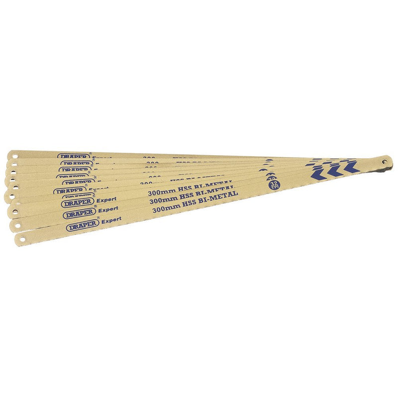 10 x 300mm 32tpi Bi-Metal Hacksaw Blades