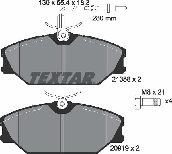 Textar Brake Pad Set - 2138802