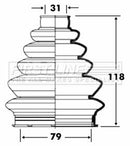 First Line Cv Joint Boot Kit  - FCB6082 fits Ford Focus II, C-Max