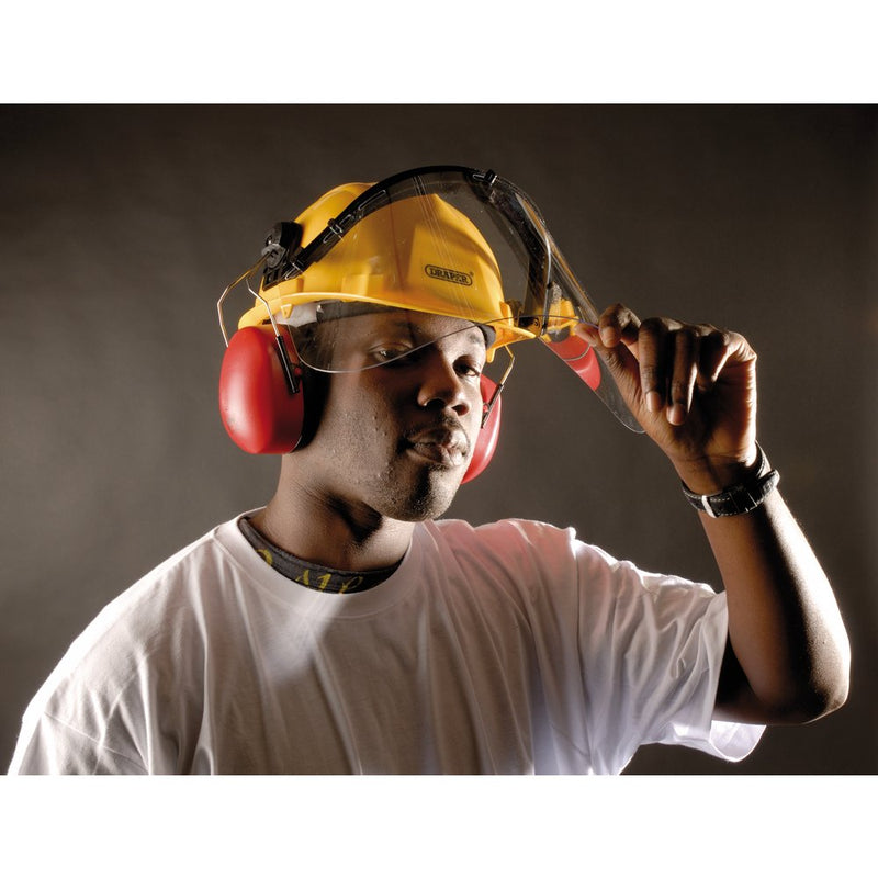 Safety Helmet with Ear Muffs and Visor