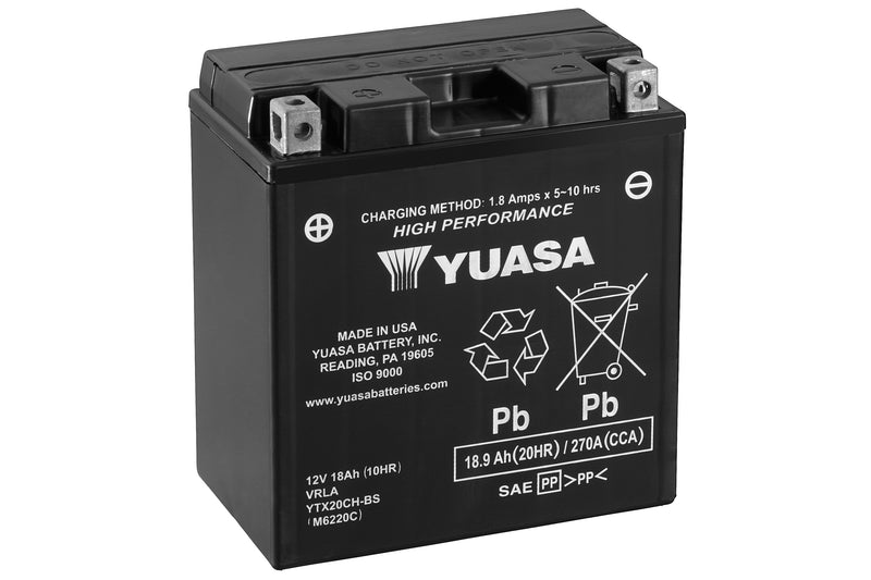 YTX20CH-BS (CP) 12V Yuasa High Performance MF VRLA Battery (5470959698073)