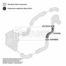 Borg & Beck Turbo Hose  - BTH1138 fits VAG Ibiza,Roomster,Polo 1.9TDi