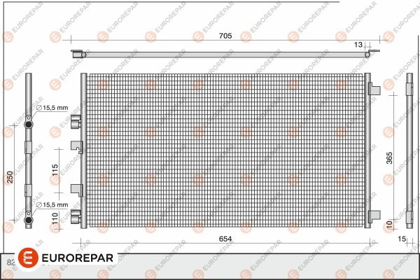 Eurorepar Air Conditioning Condenser - 1610163680