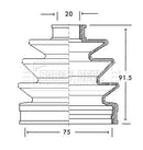 Borg & Beck Cv Joint Boot Kit  - BCB2067 fits Nissan - Outer
