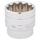 HI-TORQ 12 Point Socket, 1/2" Sq Dr, 36mm