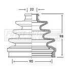First Line Cv Joint Boot Kit  - FCB2276 fits Honda - Outer
