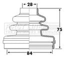First Line Cv Joint Boot Kit  - FCB6296 fits Citroen Xantia