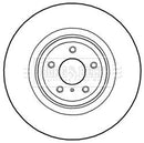 Borg & Beck Brake Disc Single  - BBD5987S fits Nissan 370Z 06/09-