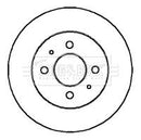 Borg & Beck Brake Disc Pair  - BBD4157 fits Mitsubishi Lancer, Proton