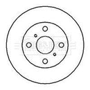 Borg & Beck Brake Disc Pair  - BBD4172 fits Toyota Starlet 1.0,1.3 1989-99