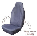 Hi Back Extra Front Seat Cover (Medium-Large, Grey)