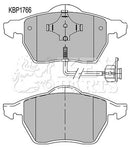Key Parts Brake Pad Set - KBP1766 fits Skoda Superb 02-,Passat 01-