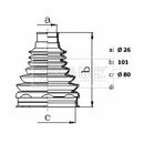 Borg & Beck Cv Joint Boot Kit  - BCB6442 fits 500L