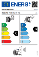 Bridgestone 225 40 18 92Y Turanza T005 tyre