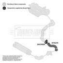 Borg & Beck Turbo Hose  - BTH1219 fits Alfa Romeo Giulietta 1.8T 2010