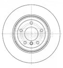 Borg & Beck Brake Disc Pair  - BBD5339 fits BMW 5 Series(E60,61) 07/05-