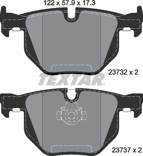 BMW, Brake Pad Set - Textar 2373201