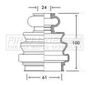 First Line Cv Joint Boot Kit  - FCB2411 fits Alfa Romeo - Inner